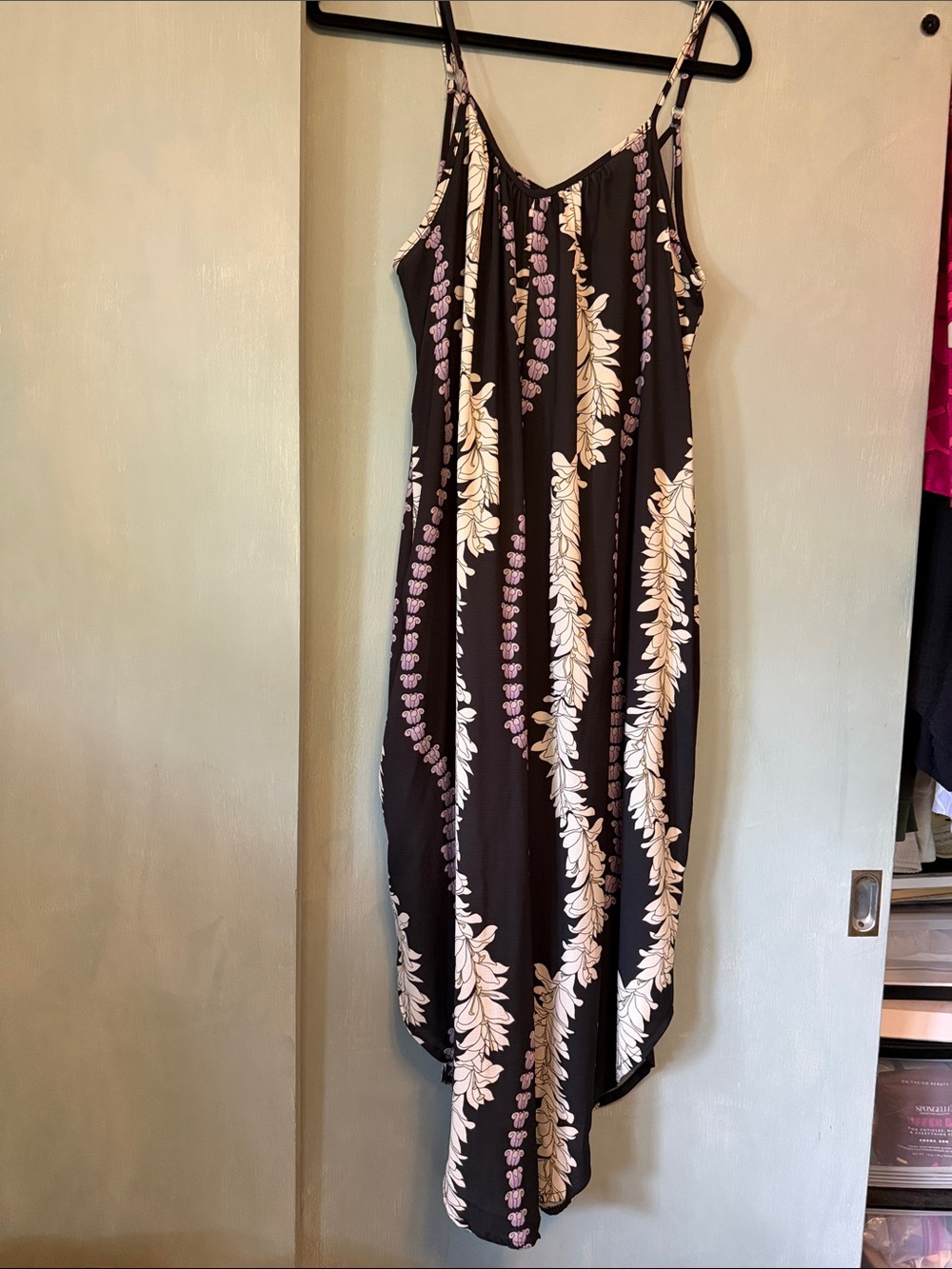 Hawaiian Print Crown Flower & Ginger Romper with Pockets